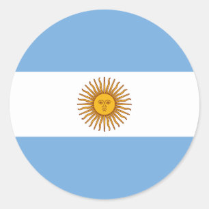 Flagge Argentiniens Runder Aufkleber