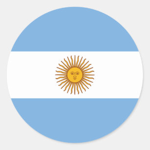 Flagge Argentiniens Runder Aufkleber