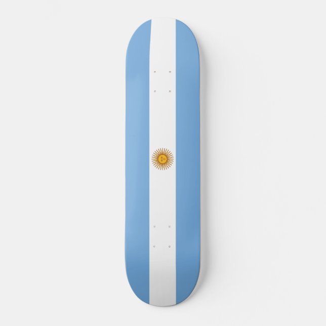 Flagge Argentiniens Skateboard (Vorderseite)