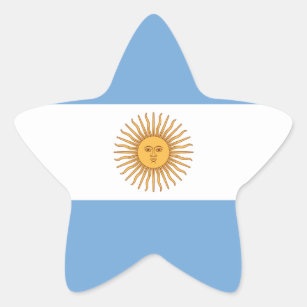 Flagge Argentiniens Stern-Aufkleber