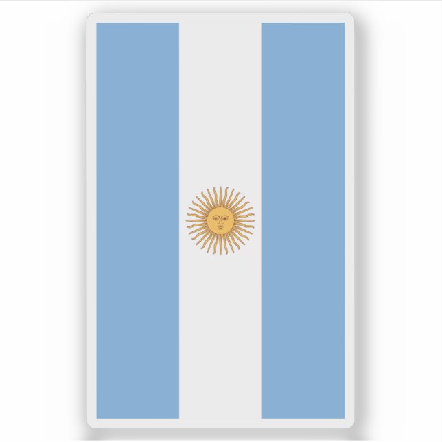 Flagge Argentiniens (vertikal) Aufkleber (Vorderseite)