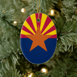 Flagge Arizona Keramik Ornament