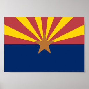 Flagge Arizona Poster