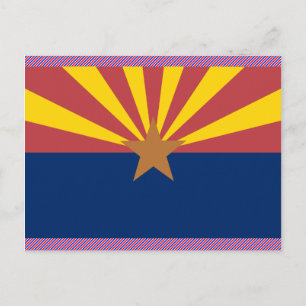 Flagge Arizona Postkarte