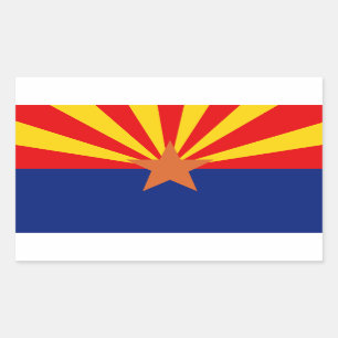 Flagge Arizona Rechteckiger Aufkleber