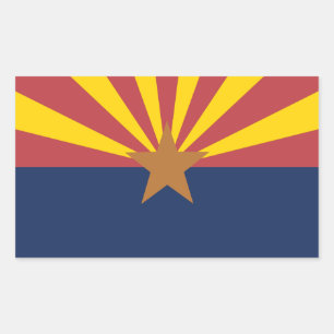 Flagge Arizona Rechteckiger Aufkleber