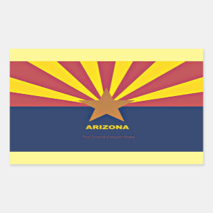 Flagge Arizona Rechteckiger Aufkleber