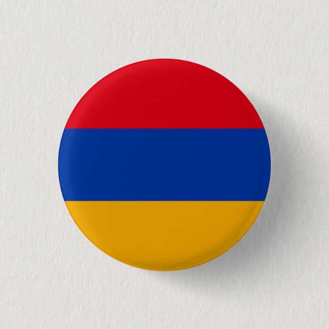 Flagge Armeniens Button (Vorderseite)