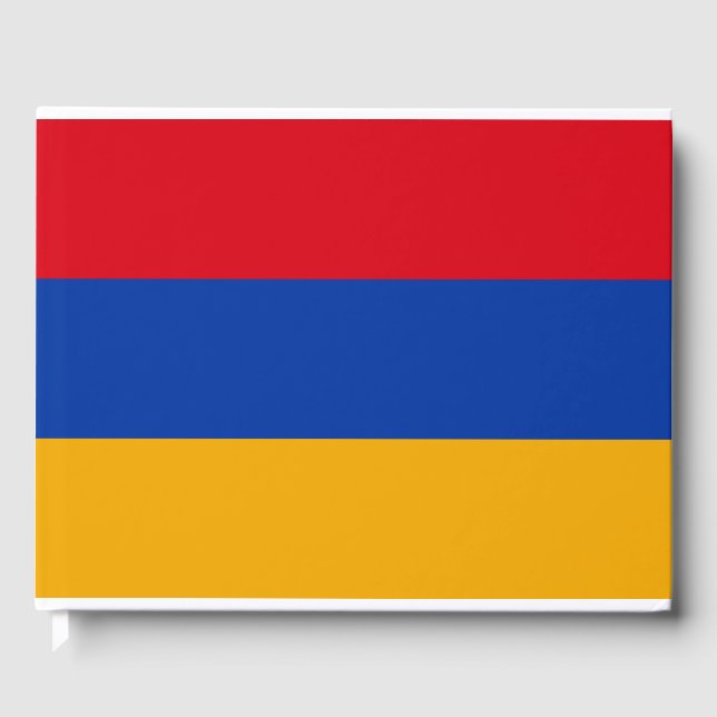 Flagge Armeniens Gästebuch (Vorderseite)