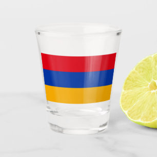 Flagge Armeniens Schnapsglas