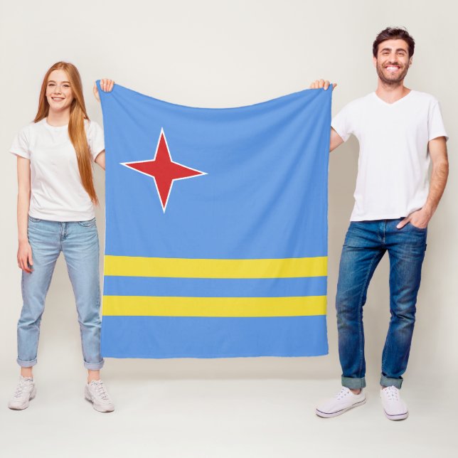 Flagge Arubas Fleecedecke (Beispiel)
