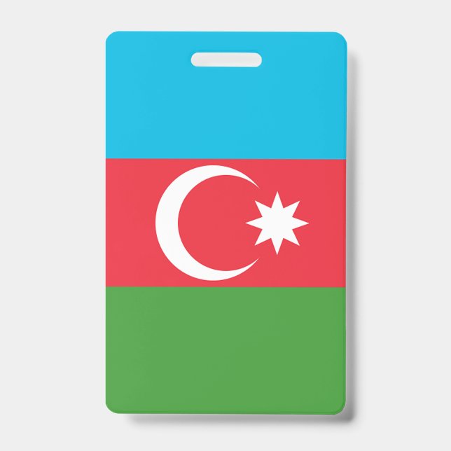 Flagge Aserbaidschans Ausweis (Vorderseite)