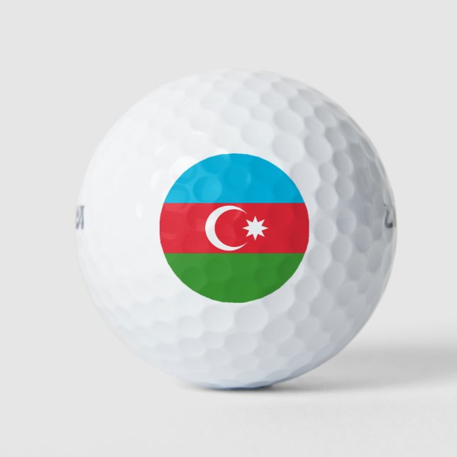 Flagge Aserbaidschans Golfball (Vorderseite)