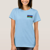 Flagge Aserbaidschans + Karte T - Shirt