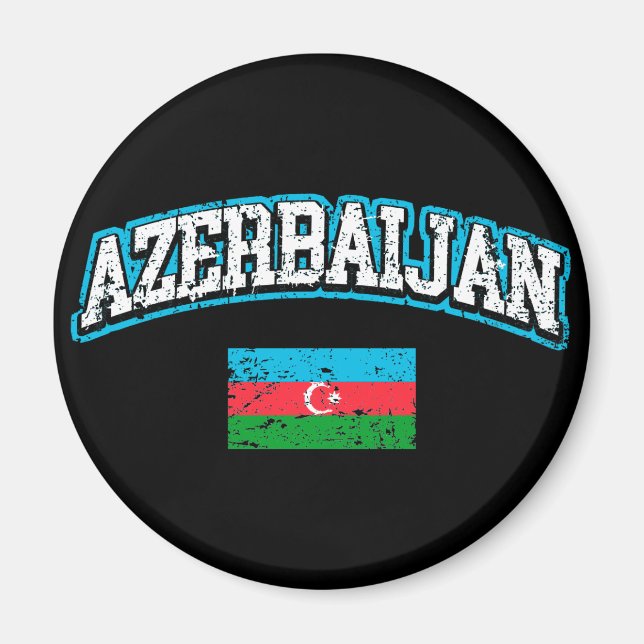 Flagge Aserbaidschans Magnet (Vorne)