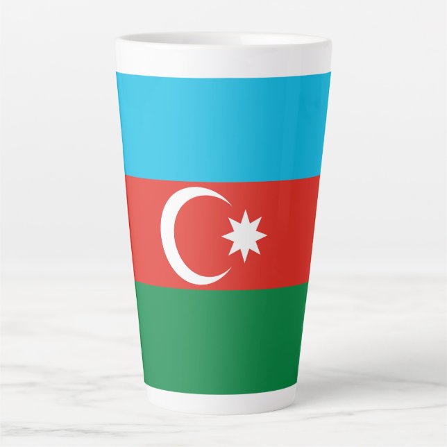 Flagge Aserbaidschans Milchtasse (Vorderseite)