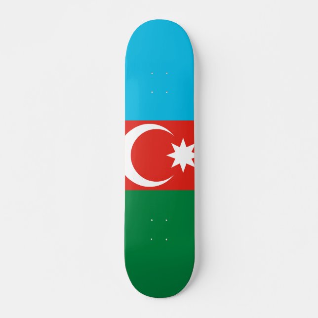 Flagge Aserbaidschans Skateboard (Vorne)