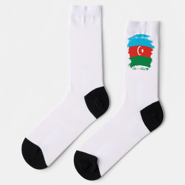 Flagge Aserbaidschans Socken (Linkes Detail)
