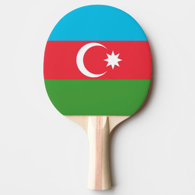 Flagge Aserbaidschans Tischtennis Schläger (Vorderseite)