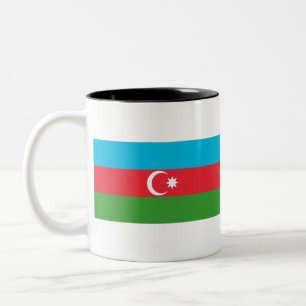 Flagge Aserbaidschans Zweifarbige Tasse