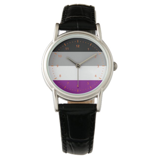 Flagge Asexualität Armbanduhr (Vorderseite)