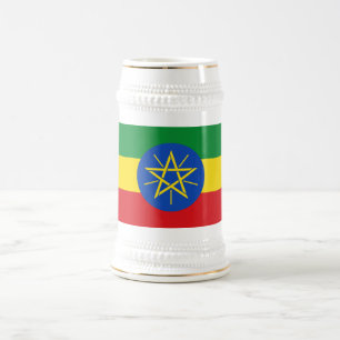 Flagge Äthiopiens Bierglas