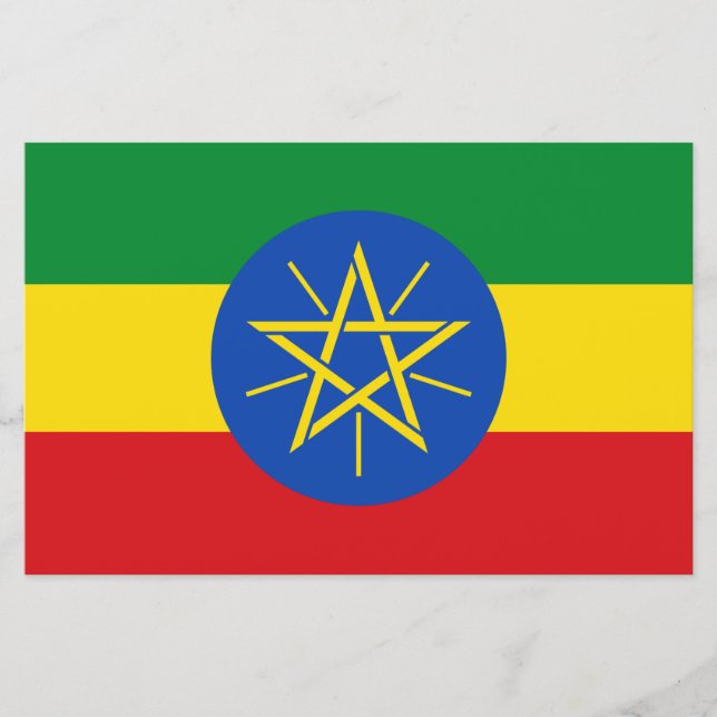 Flagge Äthiopiens Briefpapier (Vorderseite)