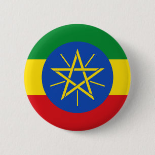 Flagge Äthiopiens Button