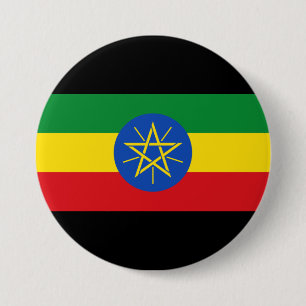 Flagge Äthiopiens Button