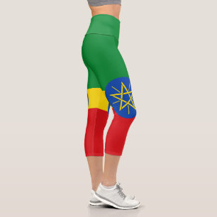 Flagge Äthiopiens Capri Leggings