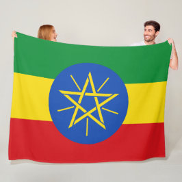 Flagge Äthiopiens Fleecedecke