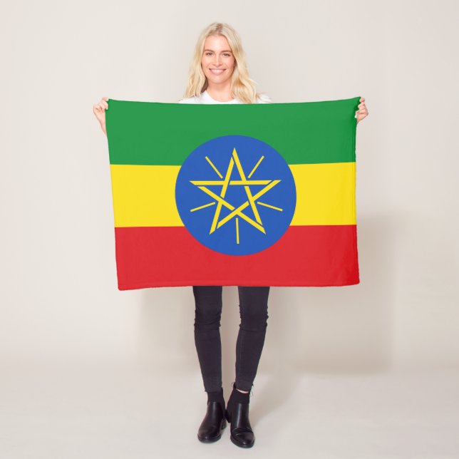 Flagge Äthiopiens Fleecedecke (Beispiel)