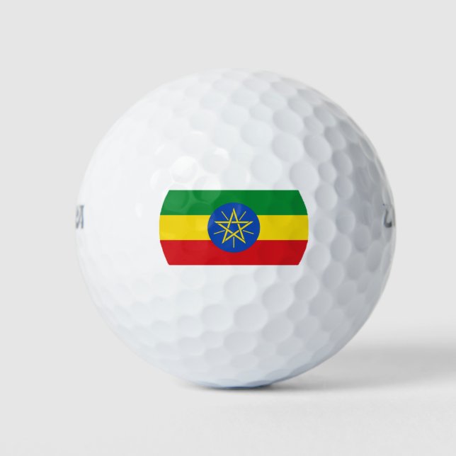 Flagge Äthiopiens Golfball (Vorderseite)