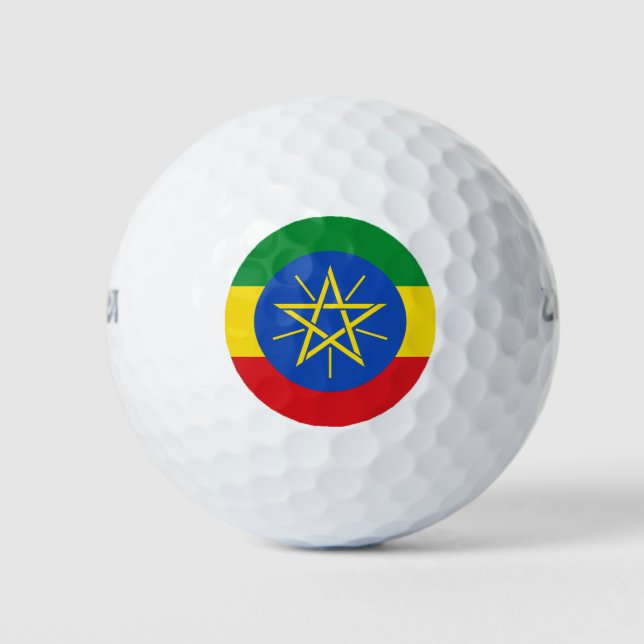 Flagge Äthiopiens Golfball (Vorderseite)