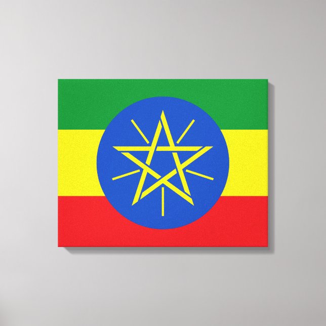 Flagge Äthiopiens Leinwanddruck (Vorderseite)