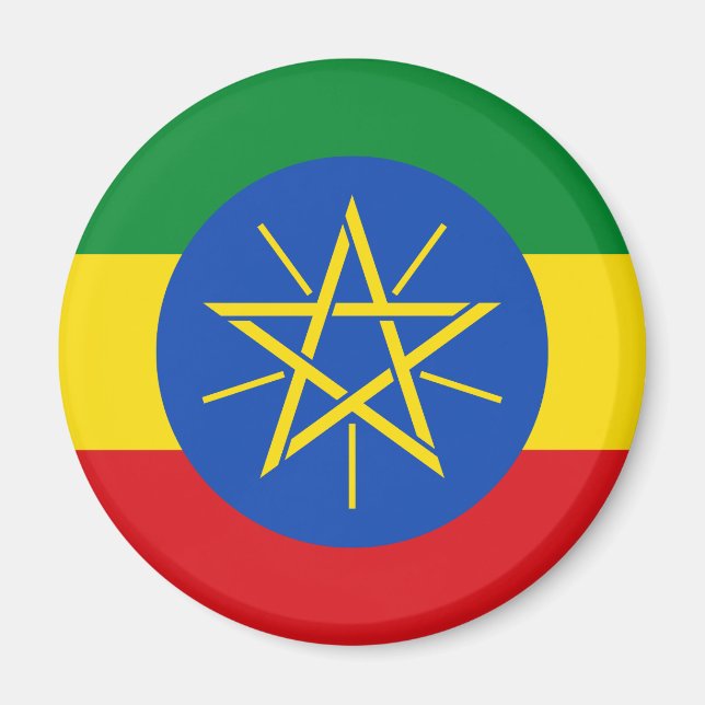 Flagge Äthiopiens Magnet (Vorne)