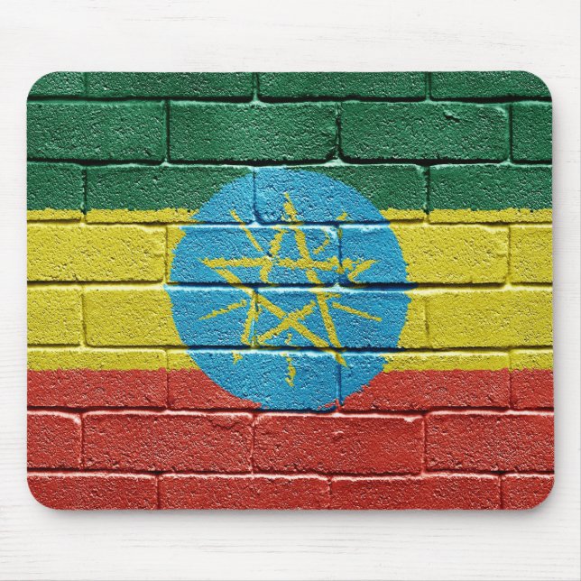 Flagge Äthiopiens Mousepad (Vorne)