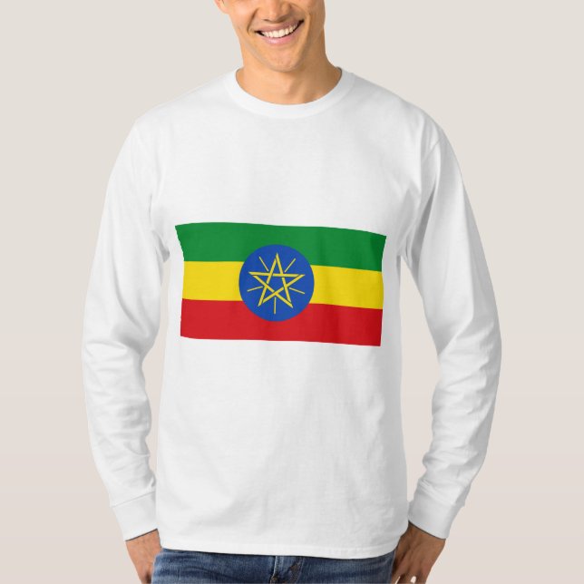 Flagge Äthiopiens T-Shirt (Vorderseite)