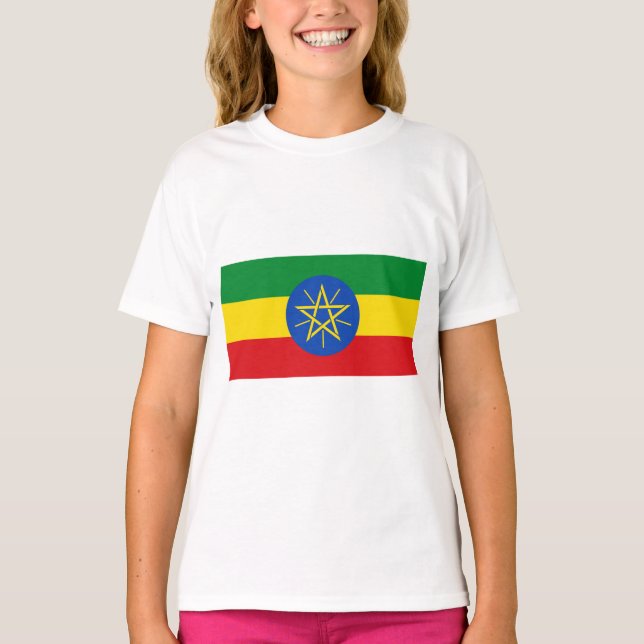Flagge Äthiopiens T-Shirt (Vorderseite)