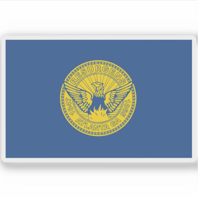 Flagge Atlanta, Georgien Aufkleber (Vorderseite)