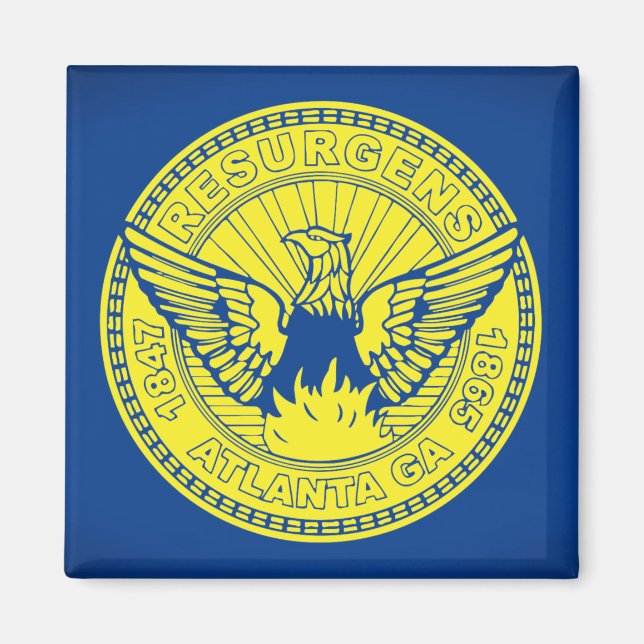 Flagge Atlanta, Georgien Magnet (Vorne)