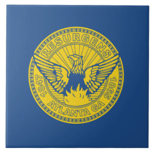 Flagge Atlanta (Georgien, USA) Fliese