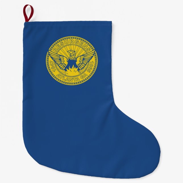 Flagge Atlanta (Georgien, USA) Großer Weihnachtsstrumpf (Vorderseite)