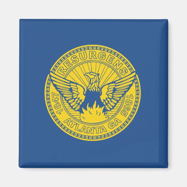 Flagge Atlanta (Georgien, USA) Magnet (Vorne)