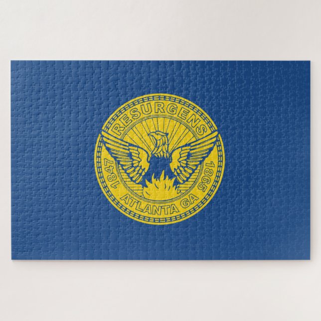 Flagge Atlanta (Georgien, USA) Puzzle (Horizontal)