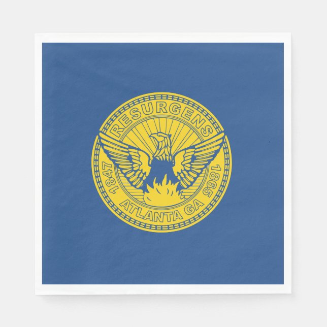 Flagge Atlanta (Georgien, USA) Serviette (Vorderseite)