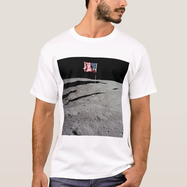 Flagge auf Mond, Apollo 11, die NASA T-Shirt (Vorderseite)
