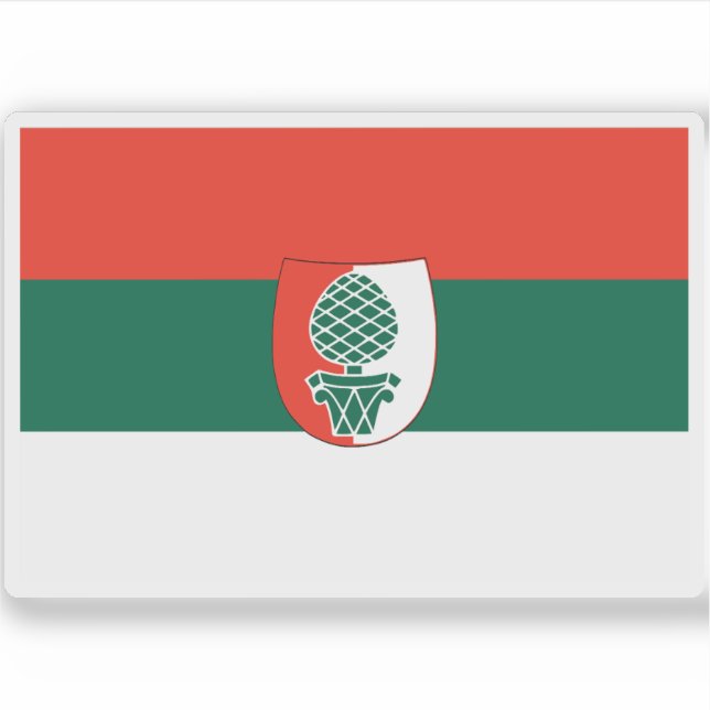 Flagge Augsburgs, Deutschland Aufkleber (Vorderseite)