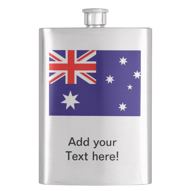 Flagge Australiens Flachmann (Vorderseite)