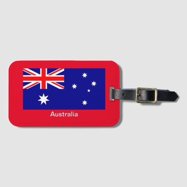 Flagge Australiens Gepäckanhänger (Vorderseite (Horizontal))